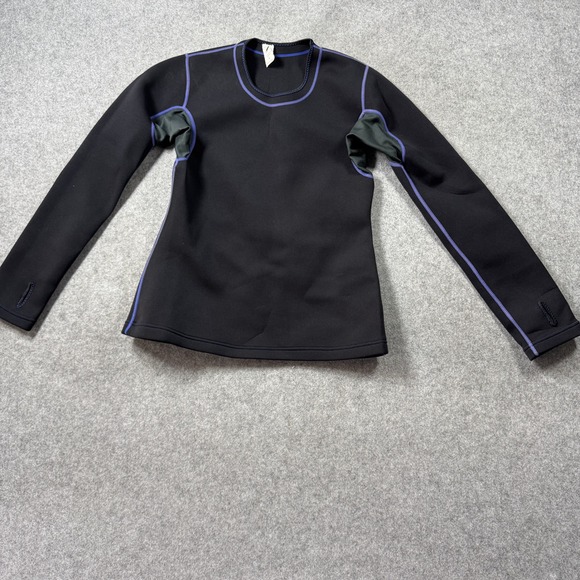 Sisyama Tops - Sisyama Womens Los Angeles Sauna Top Medium Black Purple Thermal Neoprene
